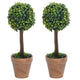 Vidaxl Plantes artificielles avec pot 2 St Boxwood Formation sphérique 41 cm vert