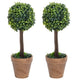 Vidaxl Plantes artificielles avec pot 2 St Boxwood Formation sphérique 56 cm vert