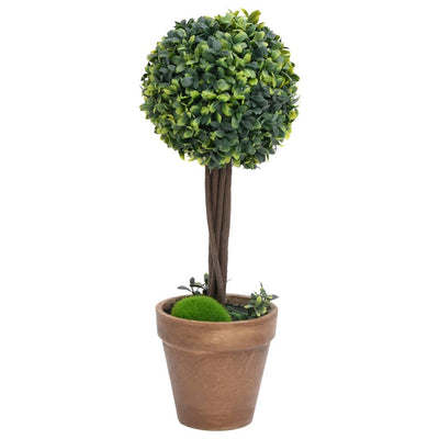 Vidaxl Plantes artificielles avec pot 2 St Boxwood Formation sphérique 56 cm vert