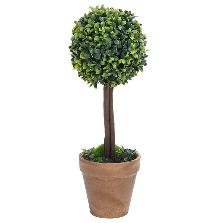 Vidaxl Plantes artificielles avec pot 2 St Boxwood Formation sphérique 56 cm vert