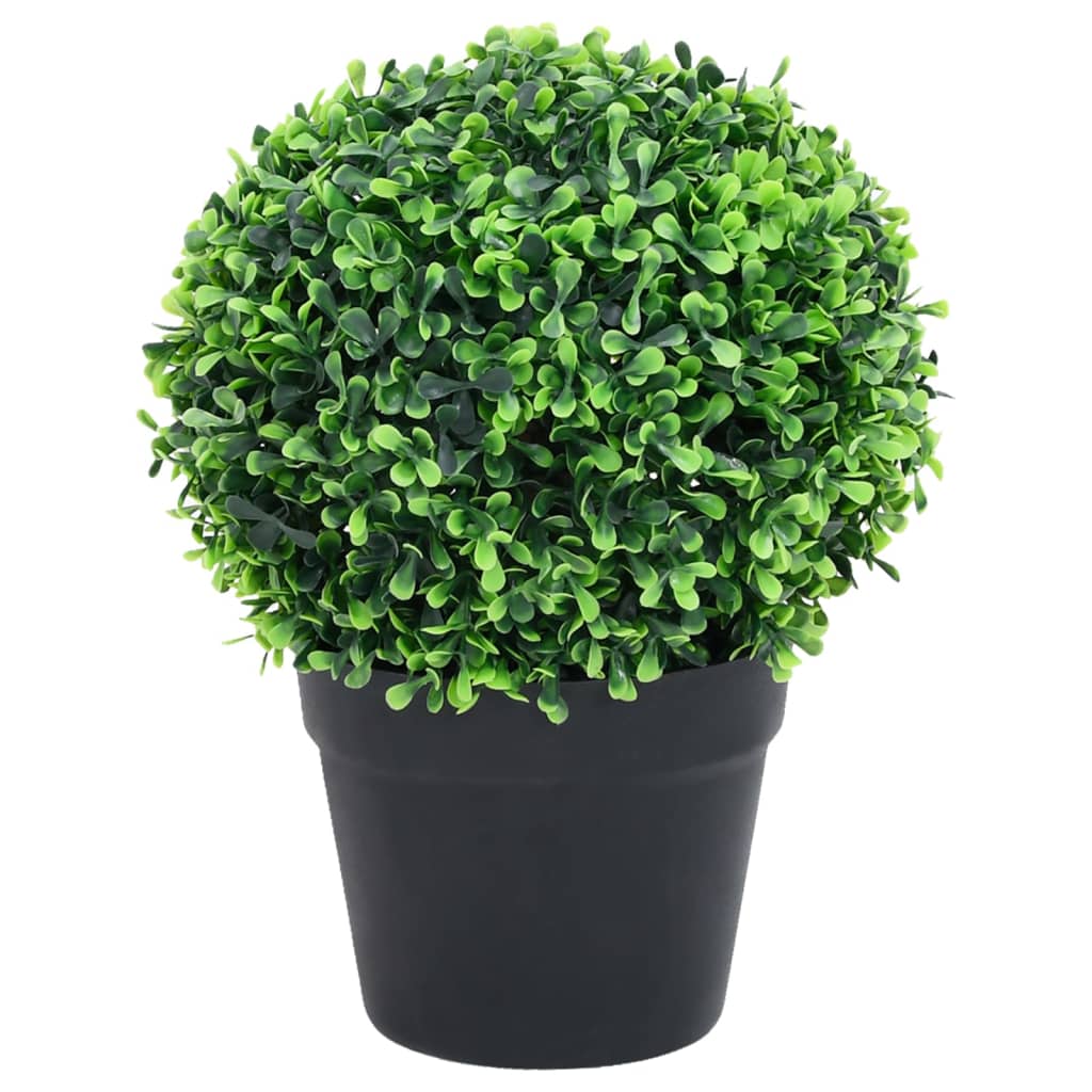 Vidaxl Plantes artificielles avec pot 2 St Boxwood Formation sphérique 32 cm vert