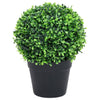 Vidaxl Plantes artificielles avec pot 2 St Boxwood Formation sphérique 27 cm vert