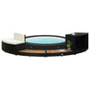 Vidaxl Spa-Ombouw Poly Rattan et Solid Acaciahout Black