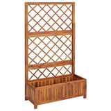 Planteur Vidaxl surélevé avec slat 85x38x150 cm en bois d'acacia solide - afbeelding 2