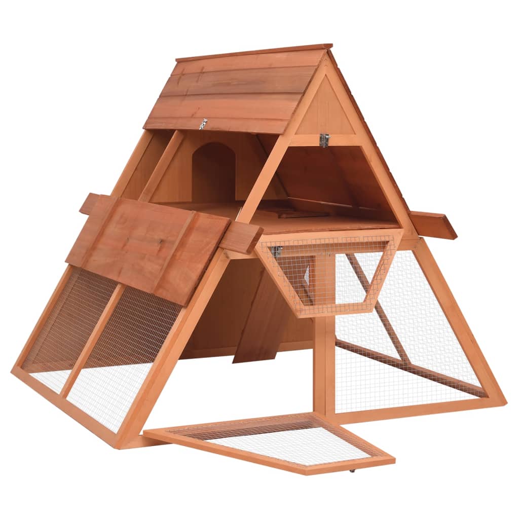 Vidaxl Rabbit Hutch 152x127x109.5 cm Solid Pinewood