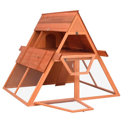 Vidaxl Rabbit Hutch 152x127x109.5 cm Solid Pinewood