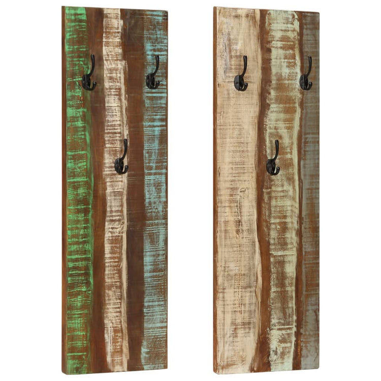 Vidaxl Wall Hood Stells 2 PCS 36x3x110 cm Bois recyclé solide