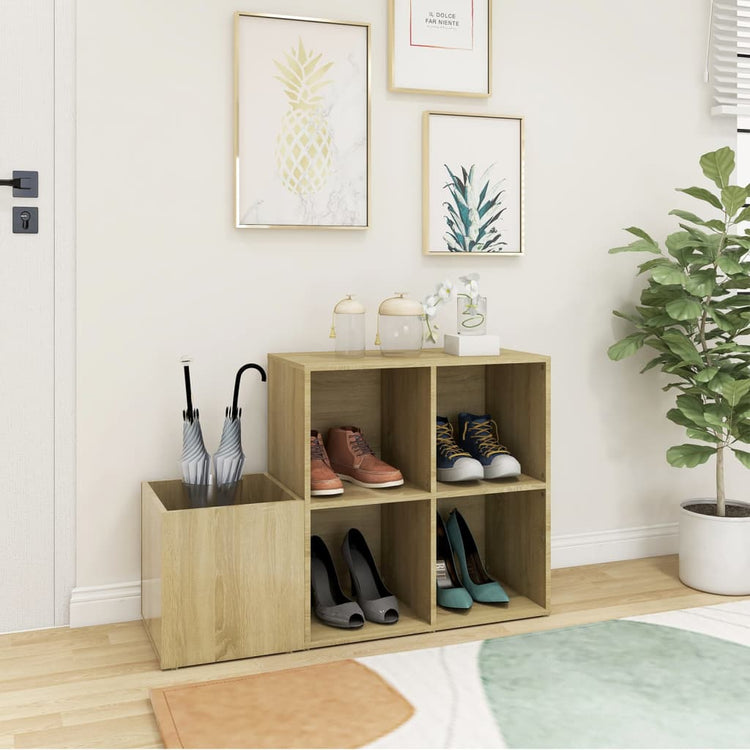 Vidaxl Storage Armoire 105x35.5x70 cm Wood Sonoma Oak coloré