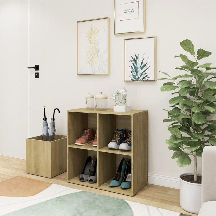 Vidaxl Storage Armoire 105x35.5x70 cm Wood Sonoma Oak coloré