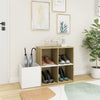 Armoire de rangement Vidaxl 105x35.5x70 cm Bois transformé blanc et couleur chêne sonoma
