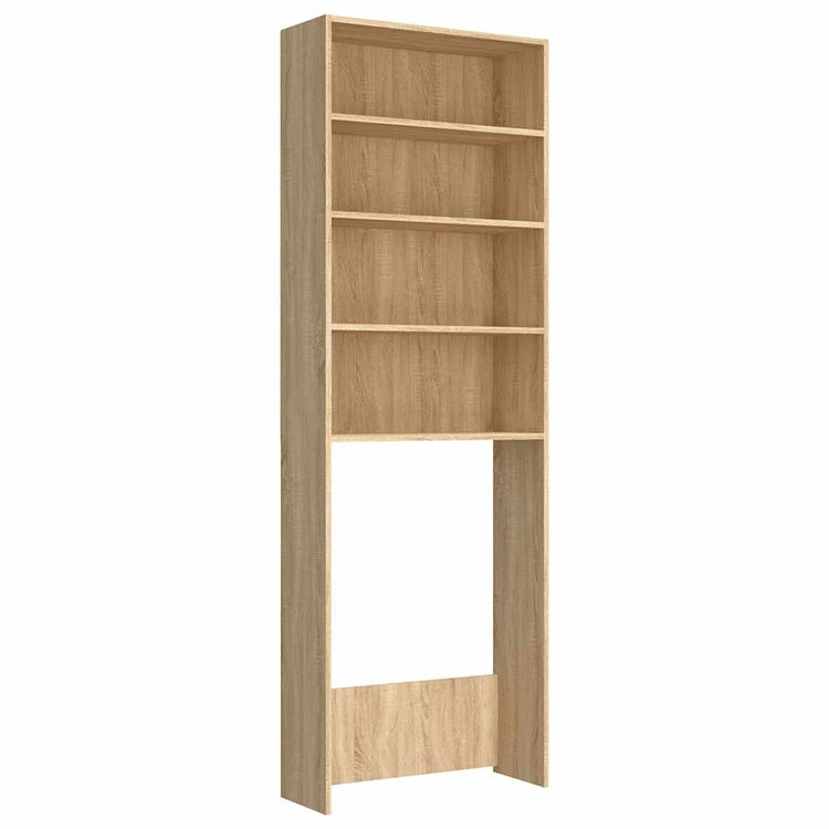 Vidaxl Washing Machine Cabinet 64x24x190 cm blanc et sonoma chêne coloré