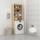 Vidaxl Washing Machine Cabinet 64x24x190 cm blanc et sonoma chêne coloré