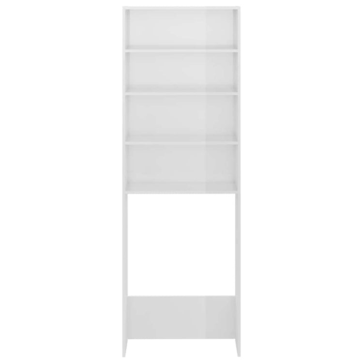 Vidaxl Washing Machine Cabinet 64x24x190 cm haut brillant blanc