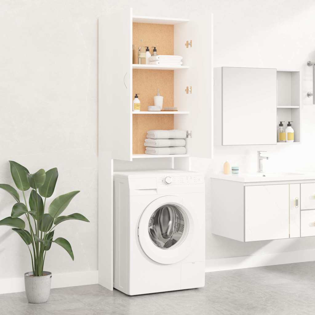 Armoire de machine à laver Vidaxl 64x25.5x190 cm blanc