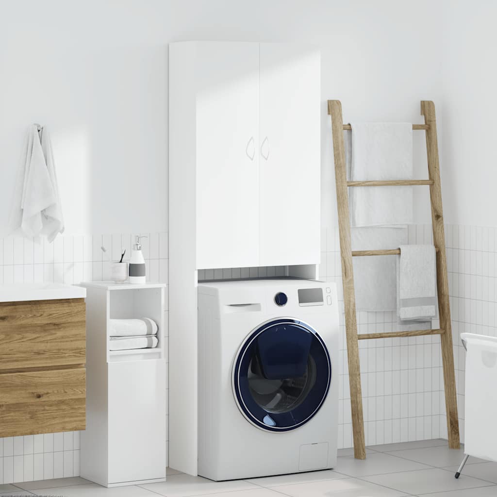 Armoire de machine à laver Vidaxl 64x25.5x190 cm blanc
