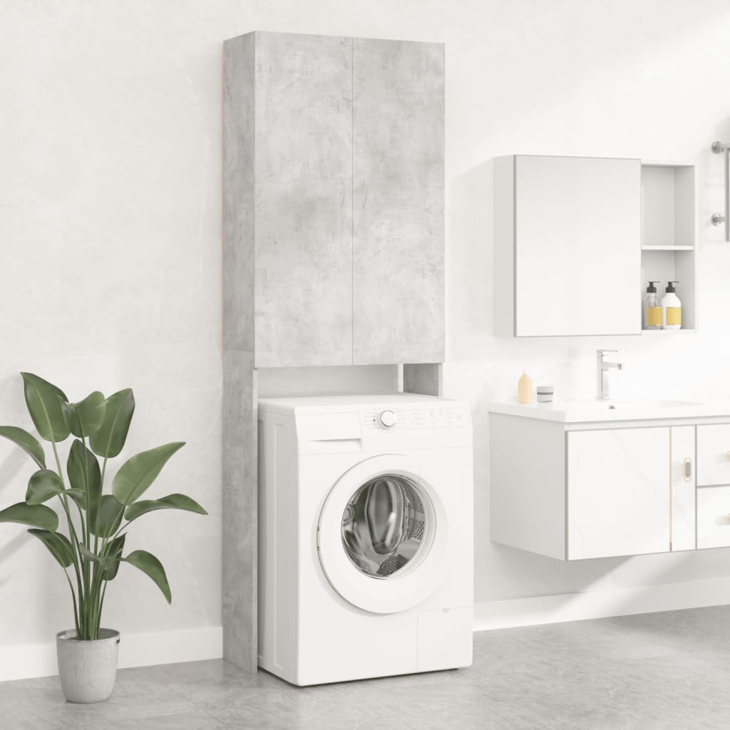 Vidaxx meuble lave-linge 64x25,5x190 cm gris béton
