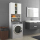 Armoire de machine à laver Vidaxl 64x25.5x190 cm blanc