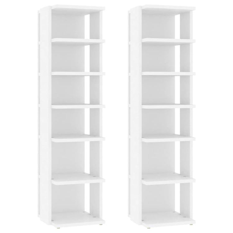 Armoires à chaussures vidaxl 2 pcs 27,5x27x102 cm Bois de bois transformé