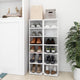 Armoires à chaussures vidaxl 2 pcs 27,5x27x102 cm Bois de bois transformé