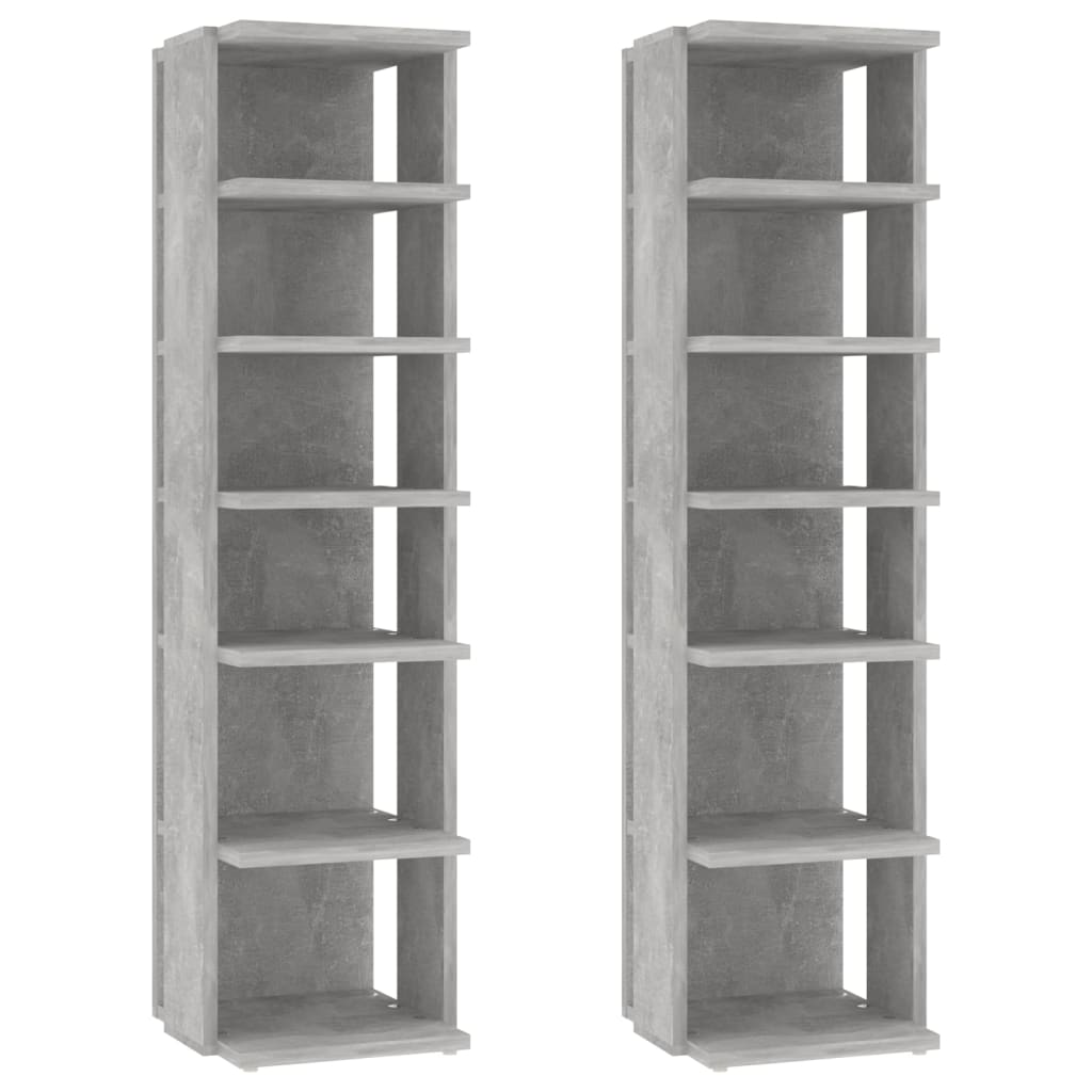 Armoires à chaussures Vidaxl 2 ST 27.5x27x102 cm Prix en béton