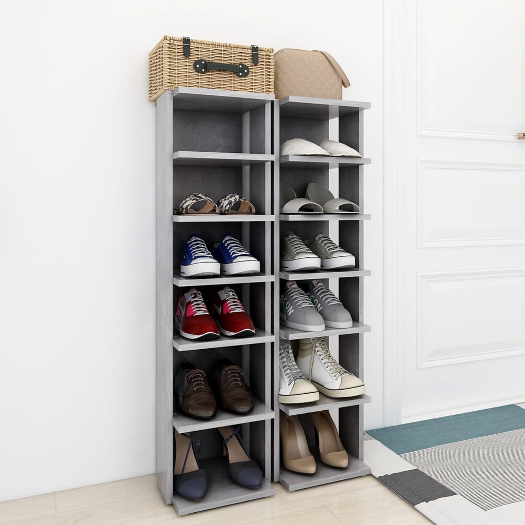 Armoires à chaussures Vidaxl 2 ST 27.5x27x102 cm Prix en béton