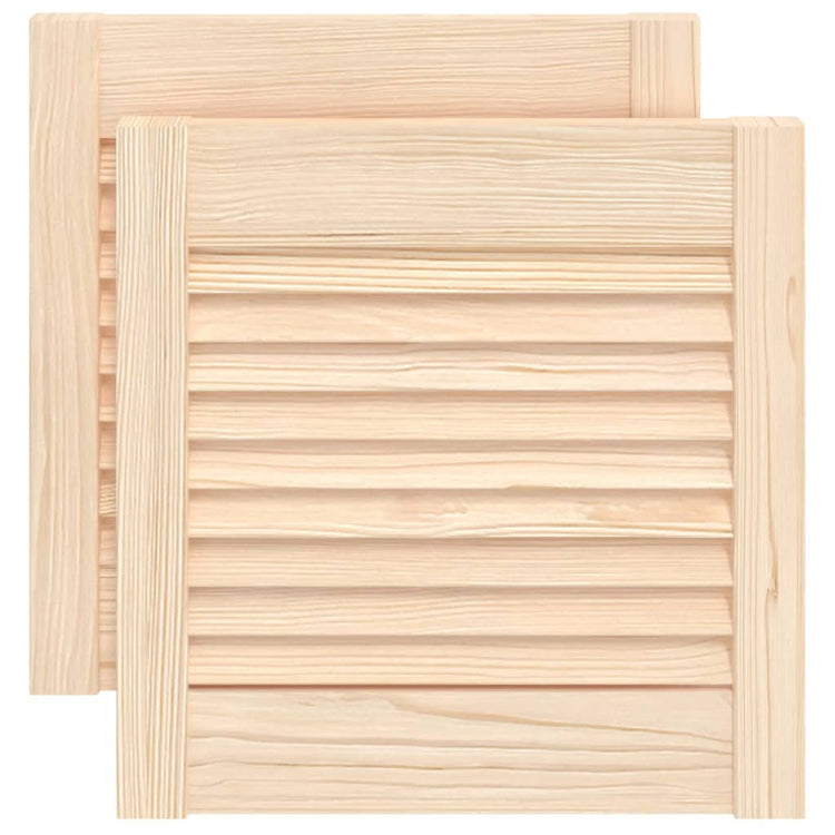 Portes d'armoire Vidaxl avec des lattes 2 pcs 39.5x39.4 cm Pine solide