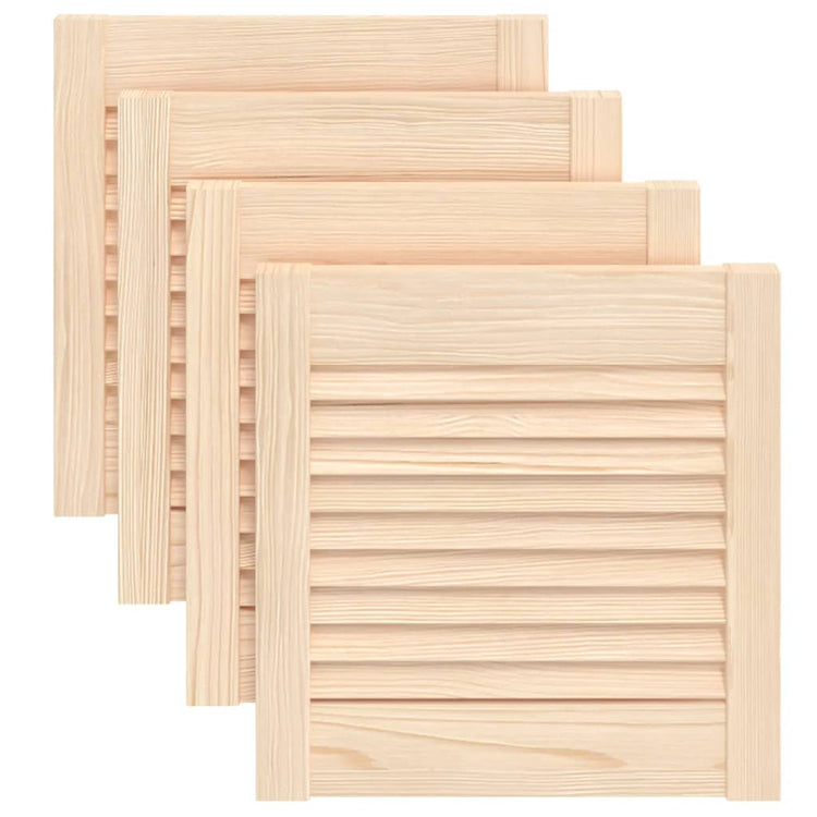 Portes d'armoires Vidaxl avec des lattes 4 ST 39.5x39.4 cm Pine solide
