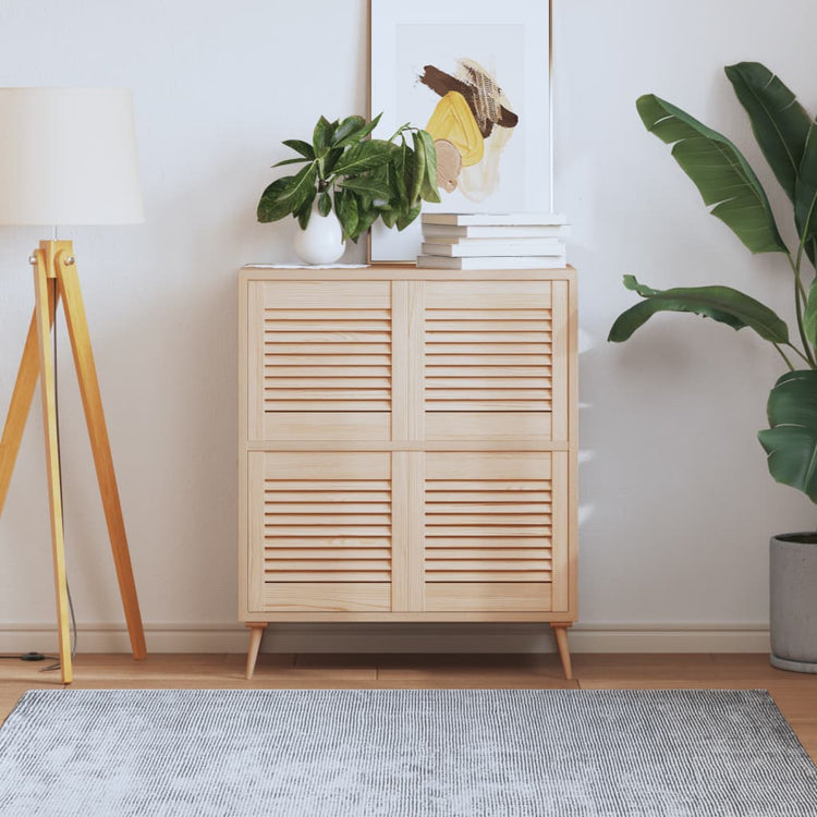 Portes d'armoires Vidaxl avec des lattes 4 ST 39.5x39.4 cm Pine solide