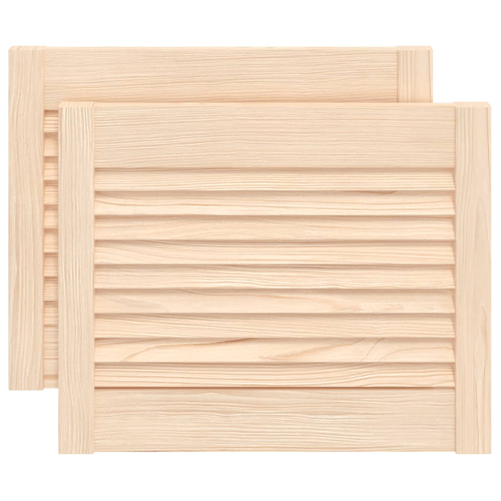 Portes d'armoire Vidaxl avec des lattes 2 pcs 39.5x49.4 cm Pine solide