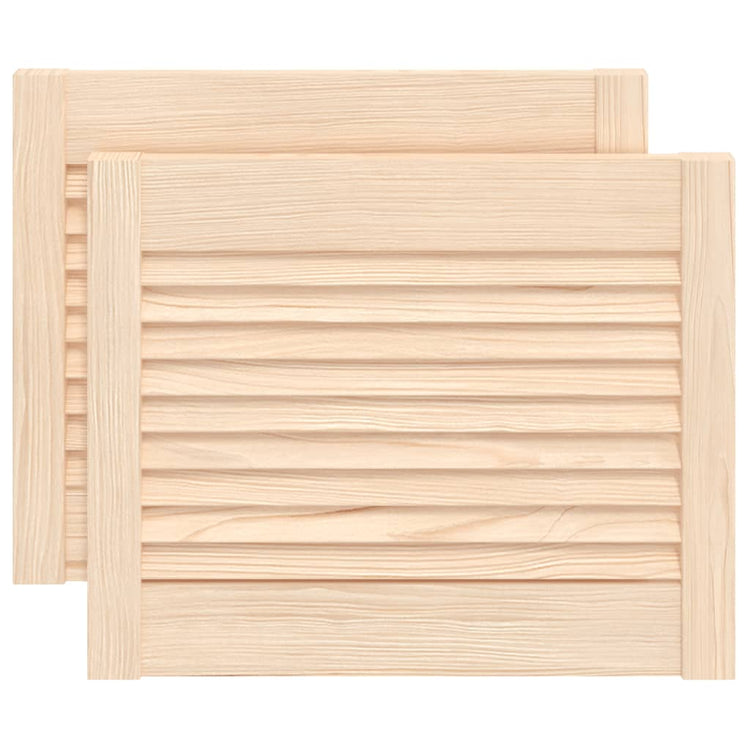 Portes d'armoire Vidaxl avec des lattes 2 pcs 39.5x49.4 cm Pine solide