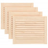 Portes d'armoire Vidaxl avec des lattes 4 pcs 39.5x49.4 cm Pine solide