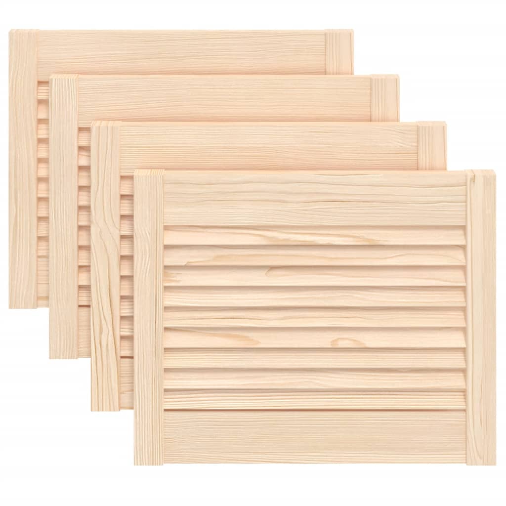 Portes d'armoire Vidaxl avec des lattes 4 pcs 39.5x49.4 cm Pine solide