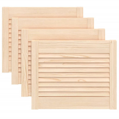 Portes d'armoire Vidaxl avec des lattes 4 pcs 39.5x49.4 cm Pine solide