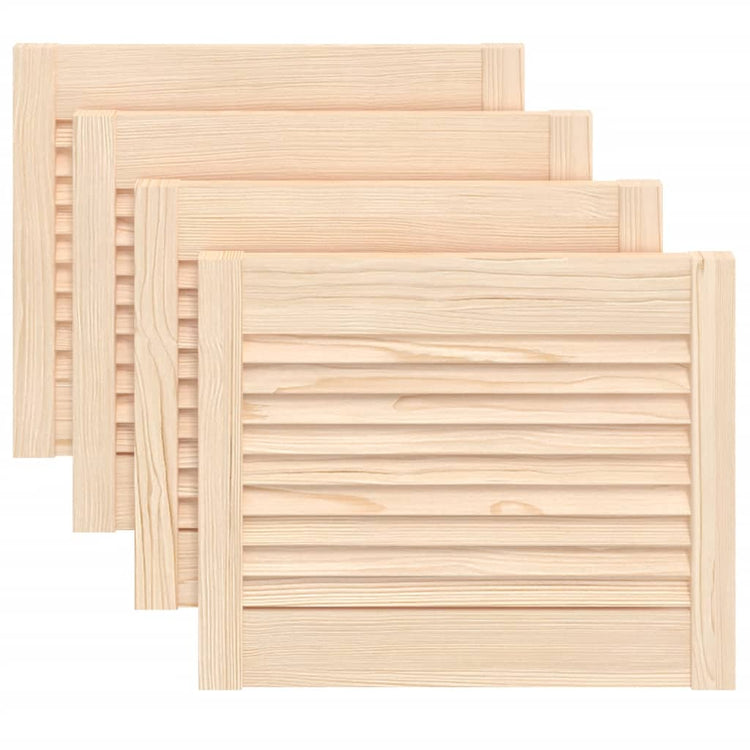 Portes d'armoire Vidaxl avec des lattes 4 pcs 39.5x49.4 cm Pine solide