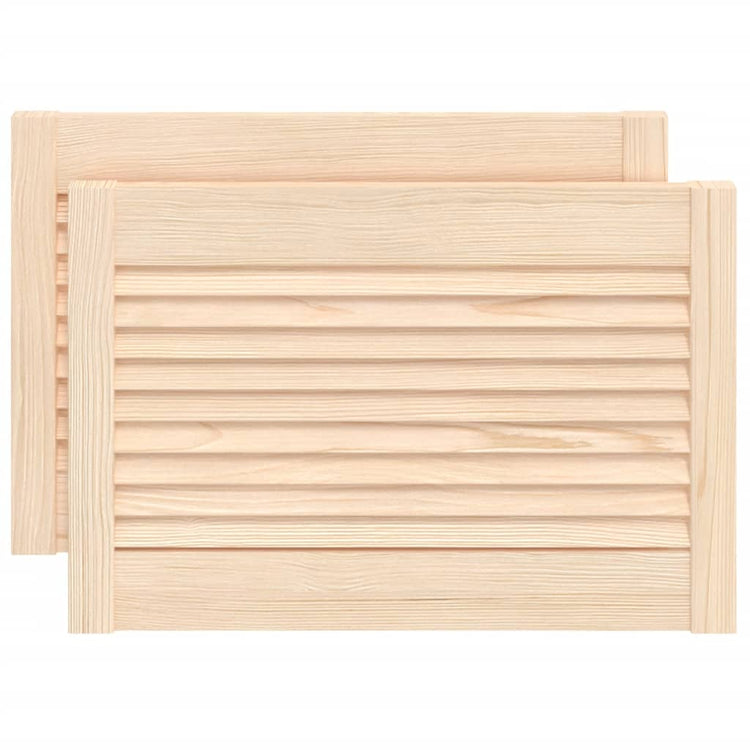 Portes d'armoires Vidaxl avec des lattes 2 pcs 39.5x59.4 cm Pine solide