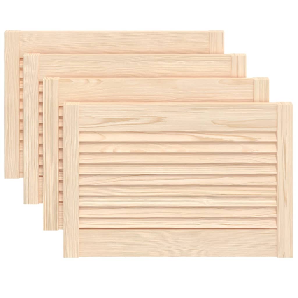 Portes d'armoires Vidaxl avec des lattes 4 ST 39.5x59.4 cm Pine solide