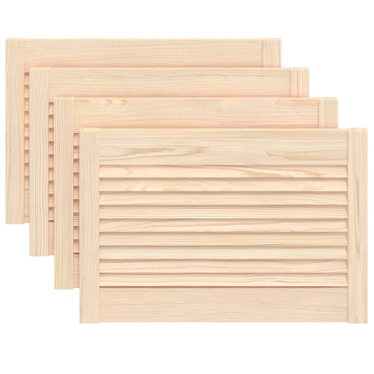 Portes d'armoires Vidaxl avec des lattes 4 ST 39.5x59.4 cm Pine solide