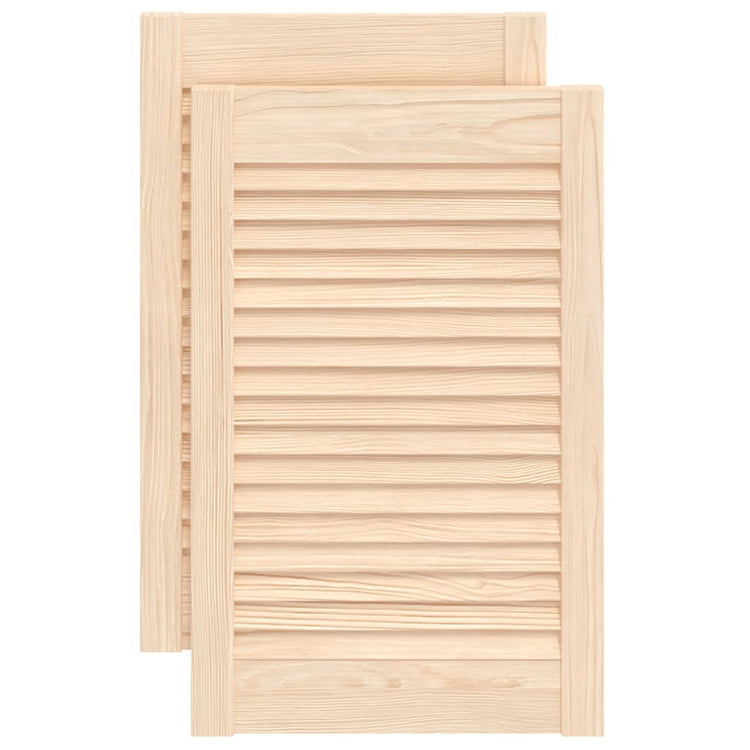 Portes d'armoires Vidaxl avec des lattes 2 PC 61,5x39.4 cm Pine solide