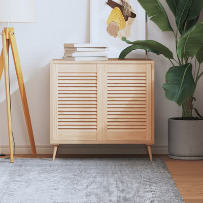 Portes d'armoires Vidaxl avec des lattes 2 PC 61,5x39.4 cm Pine solide