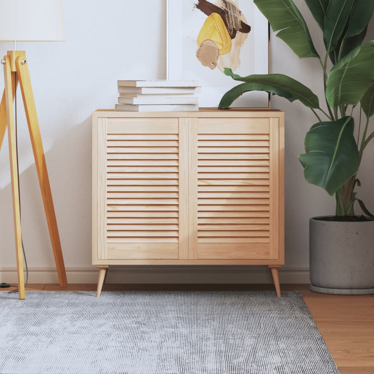 Portes d'armoires Vidaxl avec des lattes 2 PC 61,5x39.4 cm Pine solide