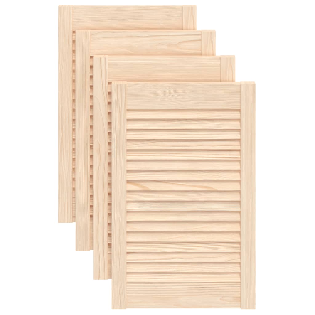 Portes d'armoire Vidaxl avec des lattes 4 PCS 61,5x39.4 cm Pine solide