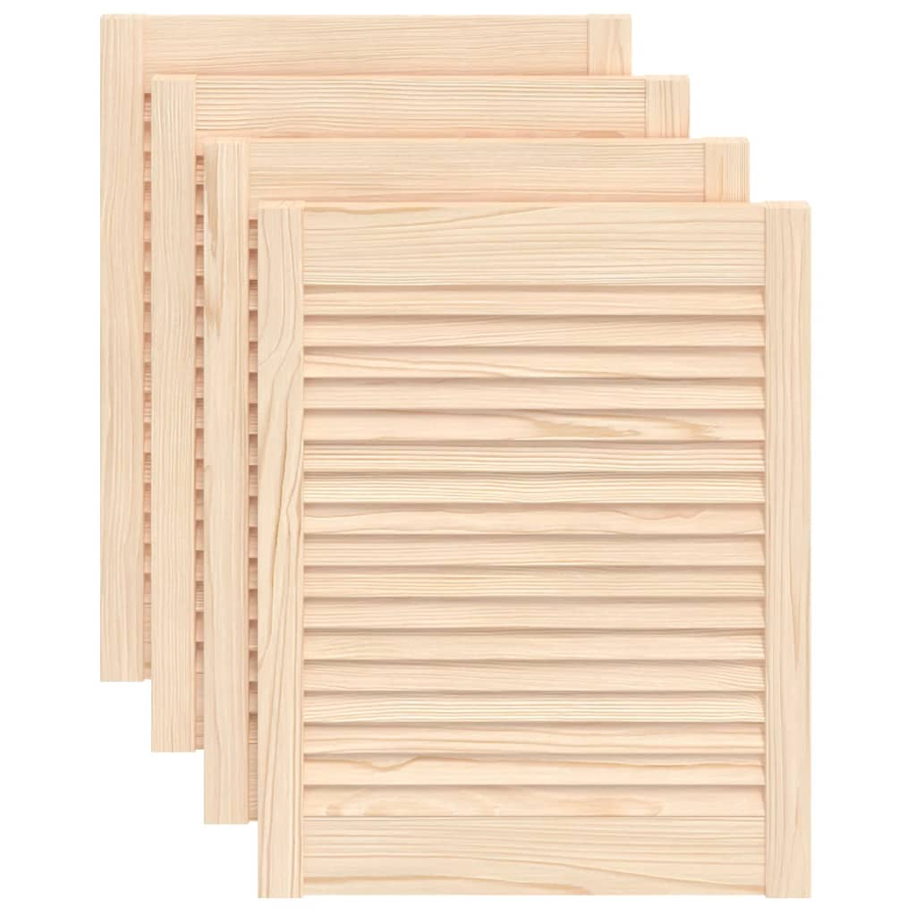 Portes de placard Vidaxl avec des lattes 4 pcs 61,5x49.4 cm Pine solide