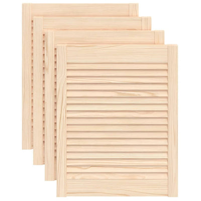 Portes de placard Vidaxl avec des lattes 4 pcs 61,5x49.4 cm Pine solide