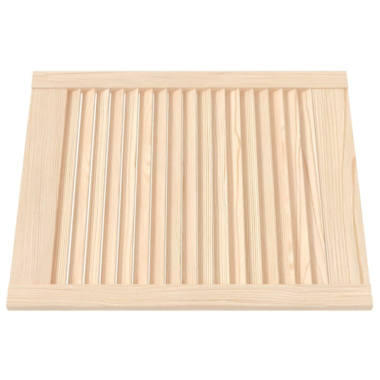 Portes de placard Vidaxl avec des lattes 4 pcs 61,5x49.4 cm Pine solide