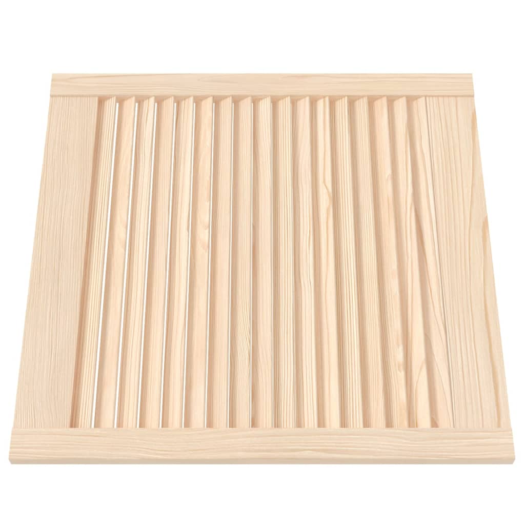 Portes d'armoires Vidaxl avec des lattes 2 PCS 61,5x59.4 cm Pine solide