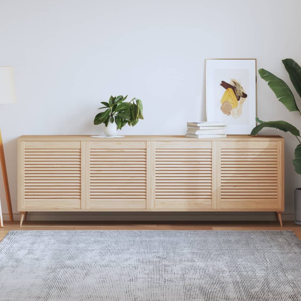 Portes de placard Vidaxl avec des lattes 4 pcs 61,5x59.4 cm Pine solide