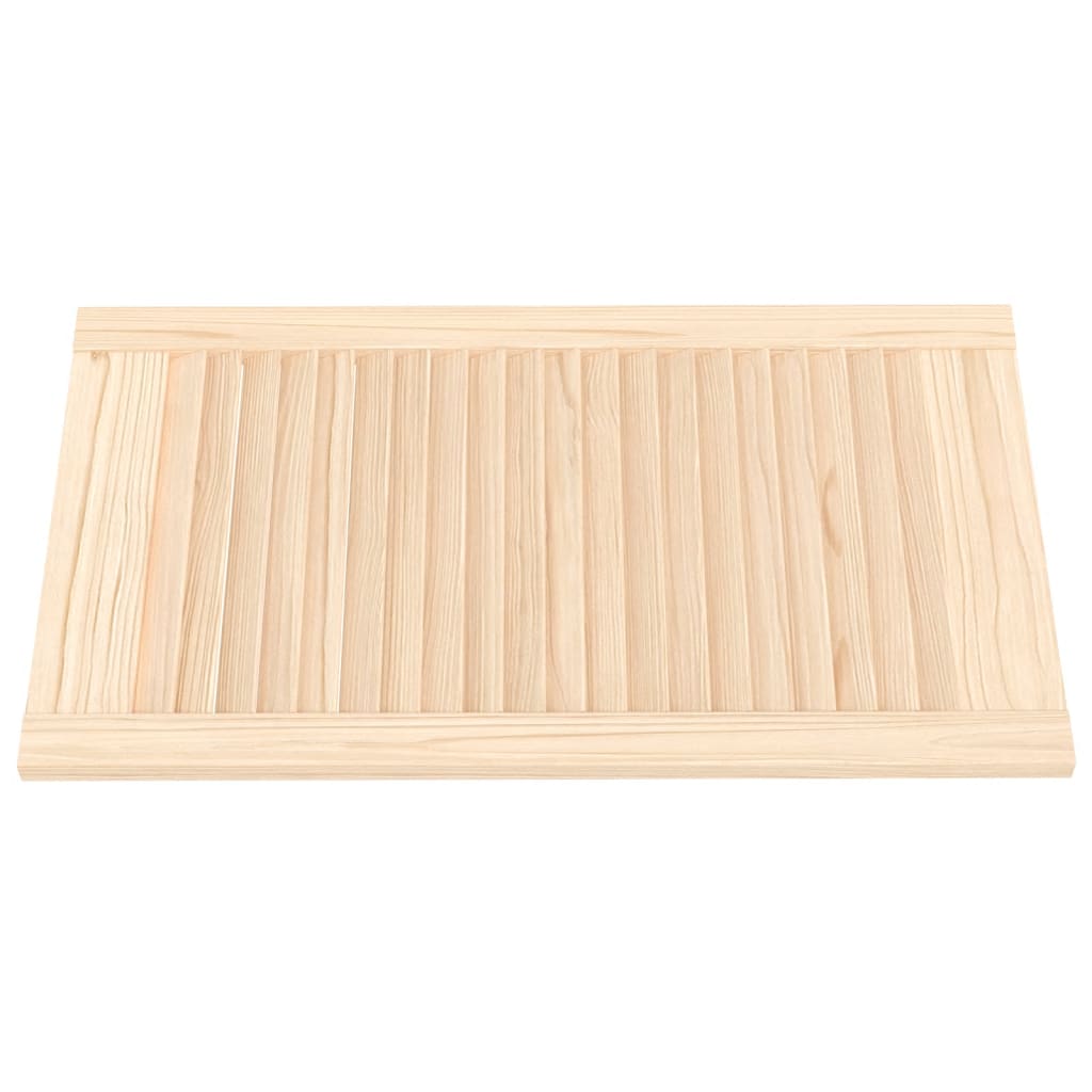 Portes d'armoire Vidaxl avec des lattes 2 PCS 69x39.4 cm Pine solide
