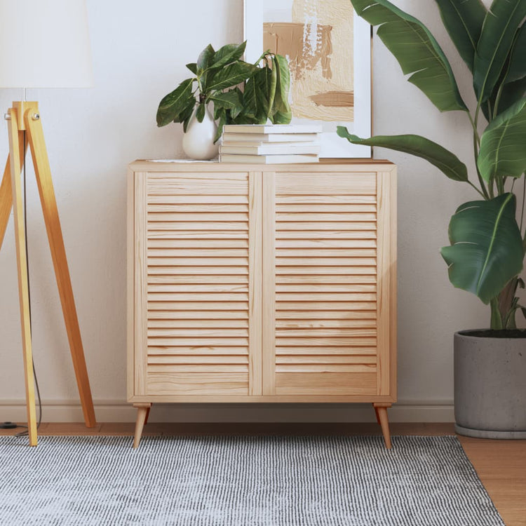 Portes d'armoire Vidaxl avec des lattes 2 PCS 69x39.4 cm Pine solide