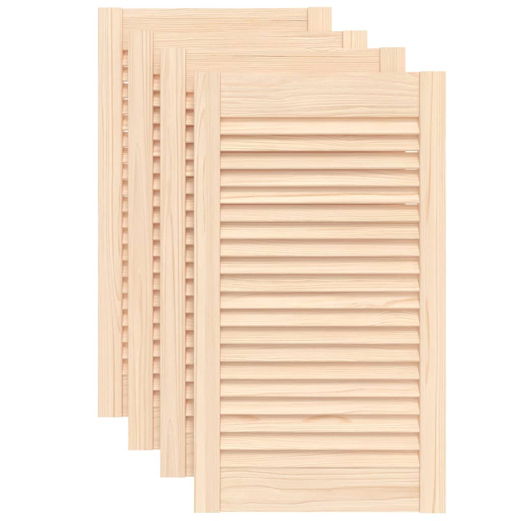 Portes de placard Vidaxl avec des lattes 4 pcs 69x39.4 cm Pine solide