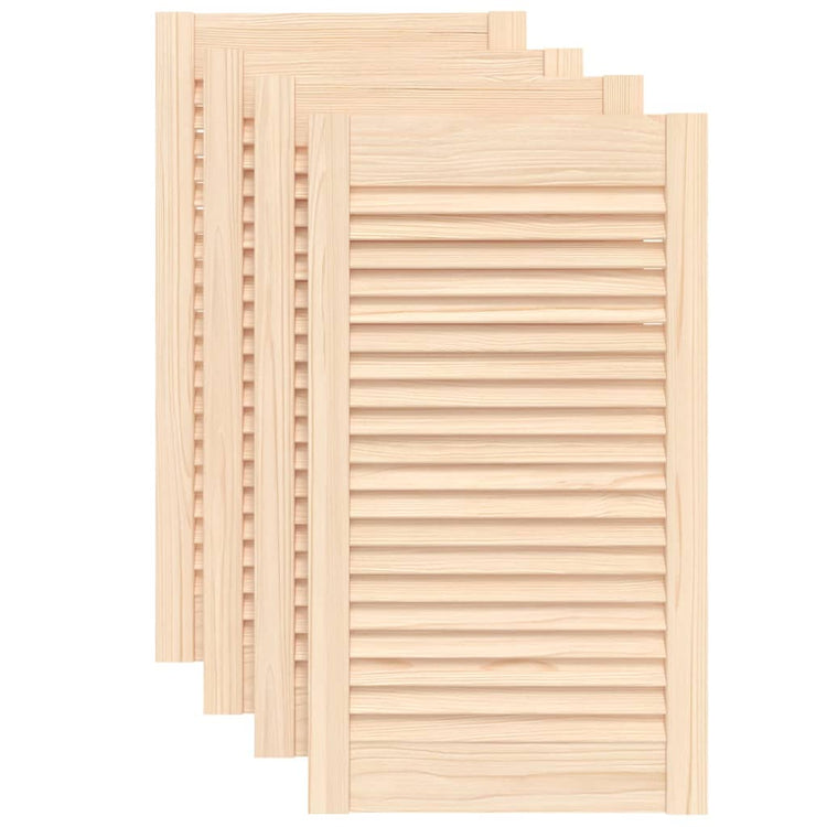 Portes de placard Vidaxl avec des lattes 4 pcs 69x39.4 cm Pine solide
